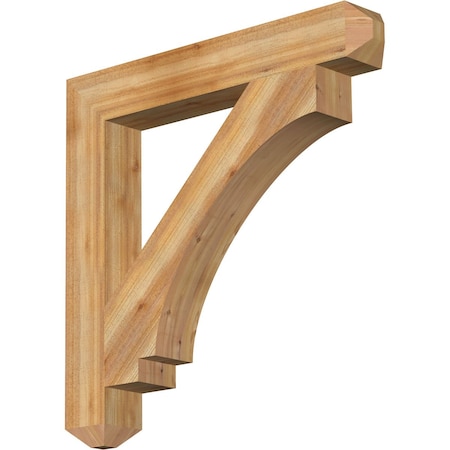 Ekena Millwork Imperial Craftsman Rough Sawn Bracket, Western Red Cedar, 6"W x 42"D x 42"H BKT06X42X42IMP04RWR